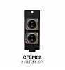 CFBM02 Floor Box Модуль коммутационной коробки 2 х XLR(M) 3р, Soundking