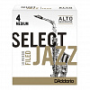 RSF10ASX4M Select Jazz Filed Трости для саксофона альт, размер 4, средние (Medium), 10шт, Rico