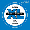 XLB067 Nickel Wound Отдельная струна для бас-гитары, никелированная, .067, D'Addario
